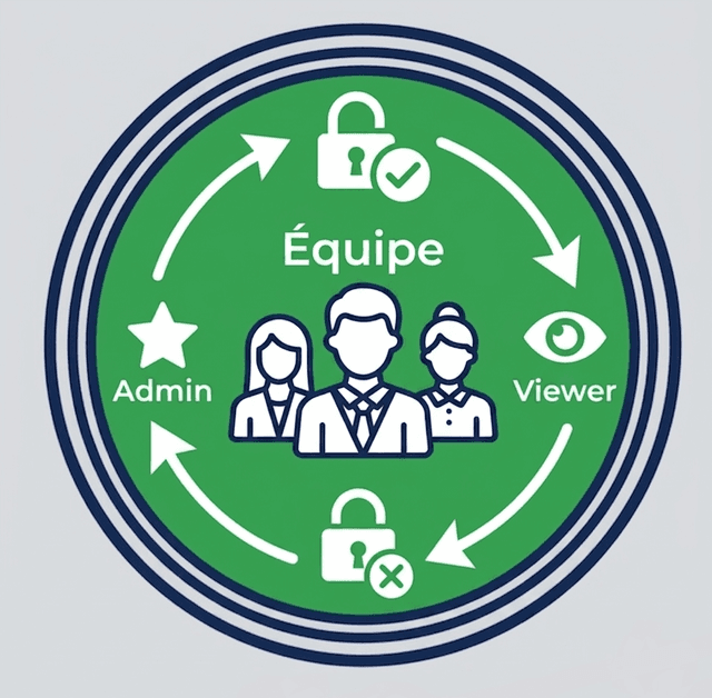 Gestion de l'équipe, rôles et permissions